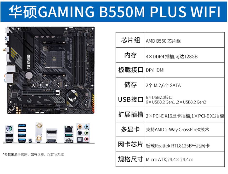 全新未拆华硕tufb550mpluswifi重炮手r75800x散片套装
